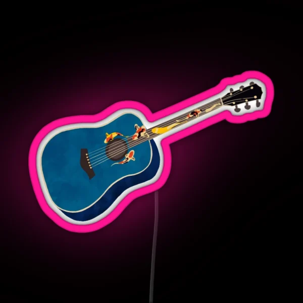 Koi Fish Guitar Speak Now RGB Neon Sign