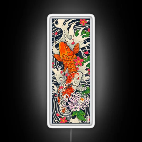 Koi Fish Pond RGB Neon Sign