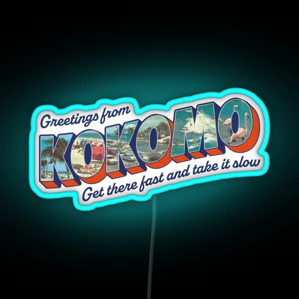Kokomo Postcard RGB Neon Sign