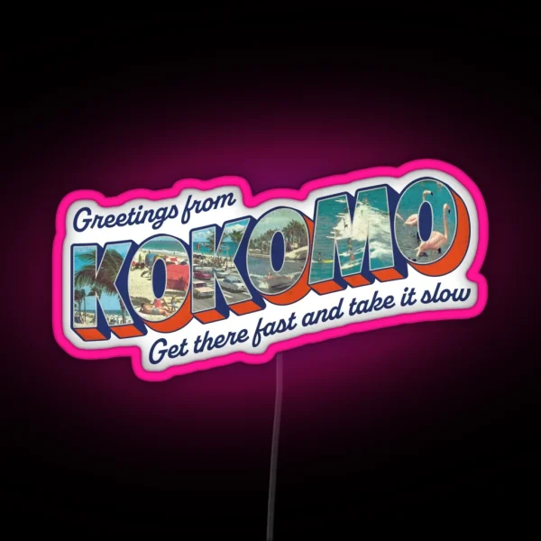 Kokomo Postcard RGB Neon Sign
