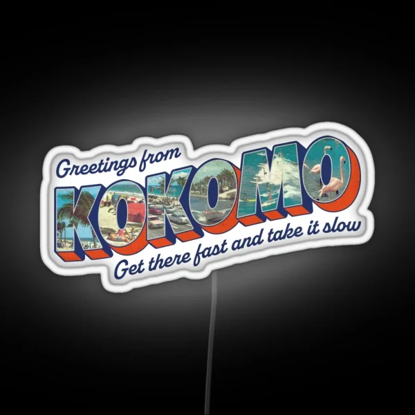 Kokomo Postcard RGB Neon Sign