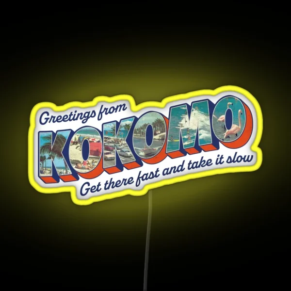 Kokomo Postcard RGB Neon Sign