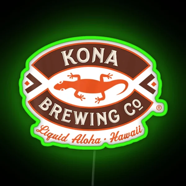 Kona Brewing Logo RGB Neon Sign