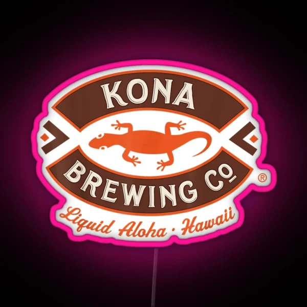 Kona Brewing Logo RGB Neon Sign