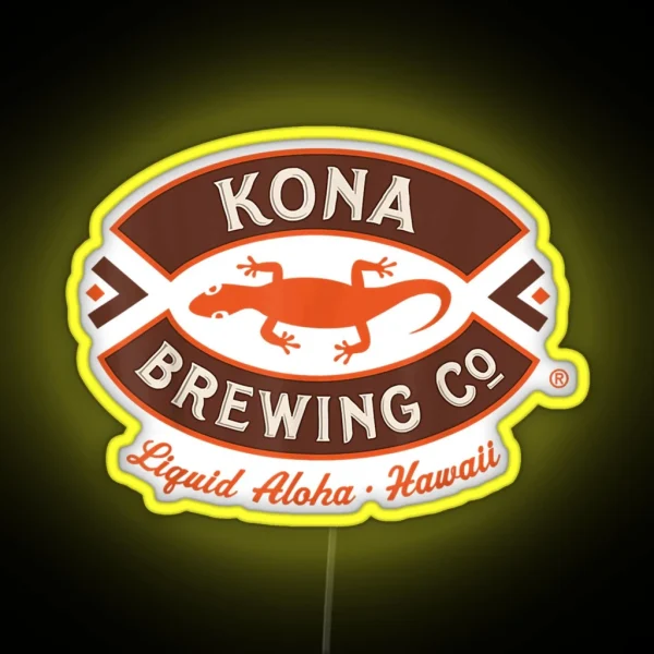 Kona Brewing Logo RGB Neon Sign