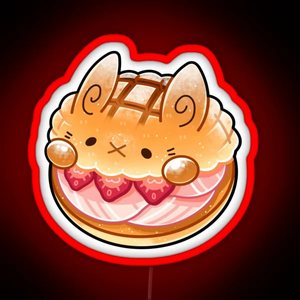 Konbini Bunny Melon Pan RGB Neon Sign