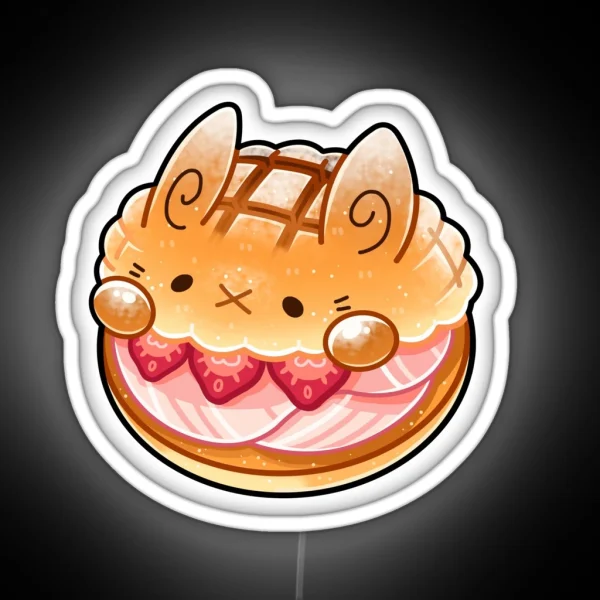 Konbini Bunny Melon Pan RGB Neon Sign