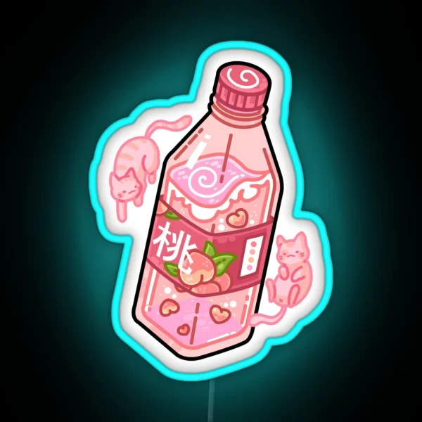 Konbini Peach Water RGB Neon Sign