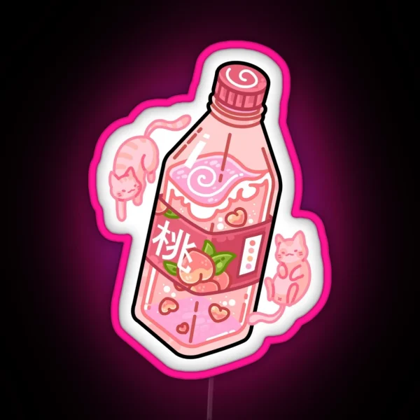 Konbini Peach Water RGB Neon Sign