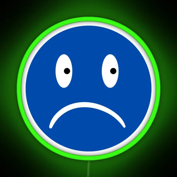 Kopie Von Unhappy Smiley Blue RGB Neon Sign