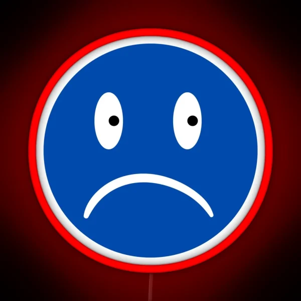 Kopie Von Unhappy Smiley Blue RGB Neon Sign