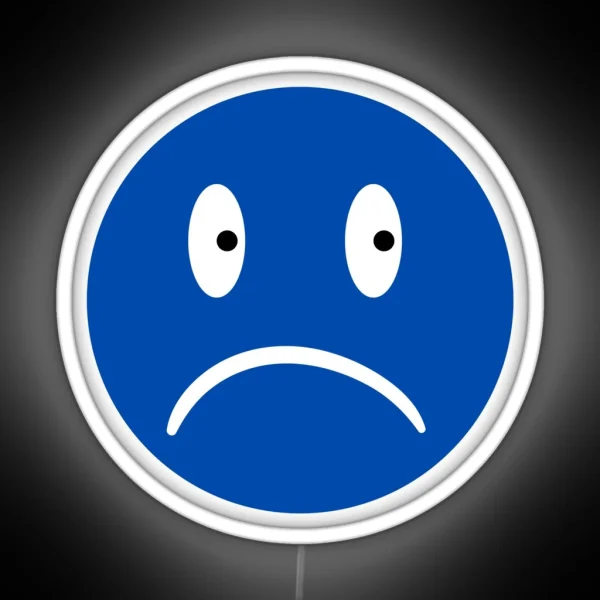 Kopie Von Unhappy Smiley Blue RGB Neon Sign