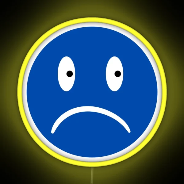 Kopie Von Unhappy Smiley Blue RGB Neon Sign