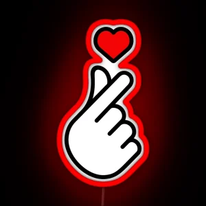 Korean Finger Heart RGB Neon Sign