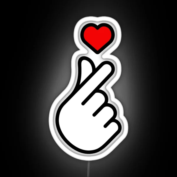 Korean Finger Heart RGB Neon Sign