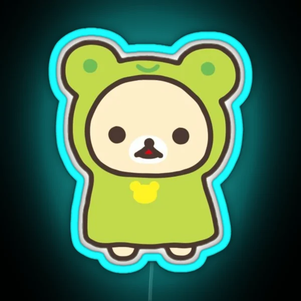 Korilakkuma Frog Costume RGB Neon Sign