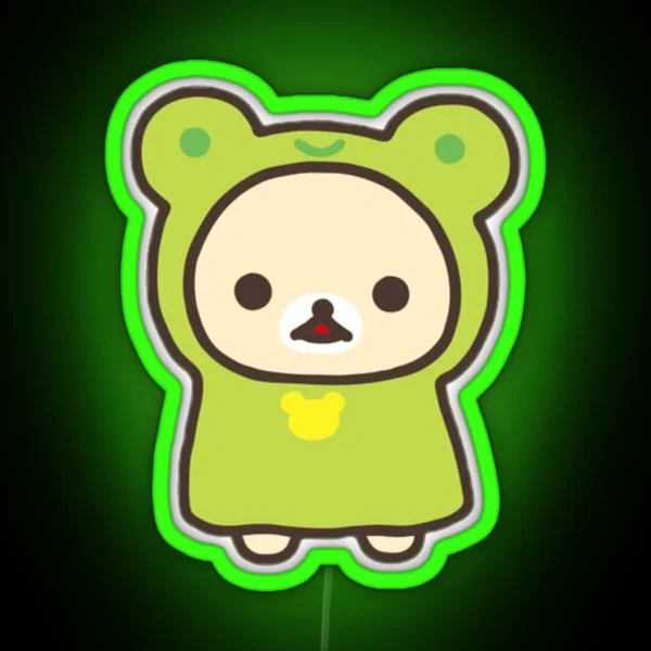 Korilakkuma Frog Costume RGB Neon Sign