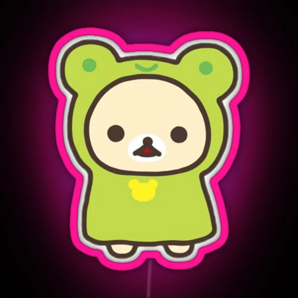Korilakkuma Frog Costume RGB Neon Sign