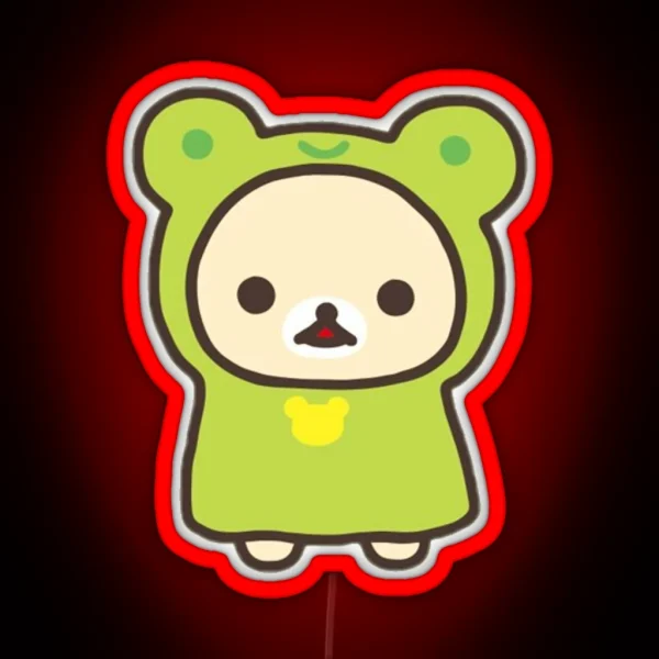 Korilakkuma Frog Costume RGB Neon Sign