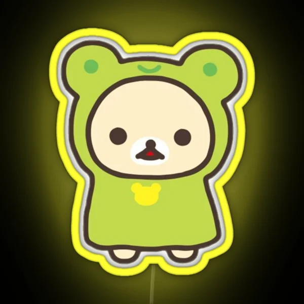 Korilakkuma Frog Costume RGB Neon Sign