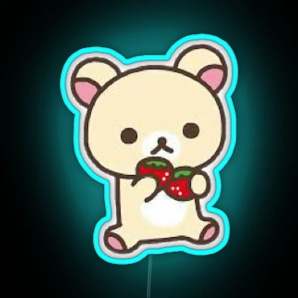 Korilakkuma Strawberry RGB Neon Sign