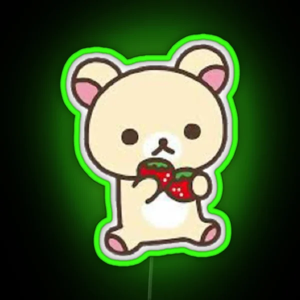 Korilakkuma Strawberry RGB Neon Sign
