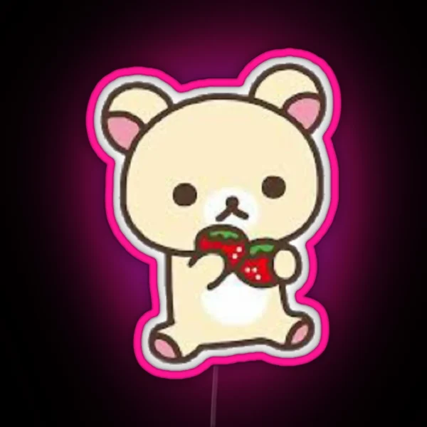Korilakkuma Strawberry RGB Neon Sign