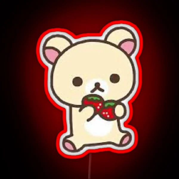 Korilakkuma Strawberry RGB Neon Sign