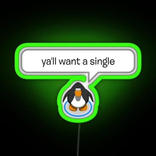 Korn Club Penguin RGB Neon Sign