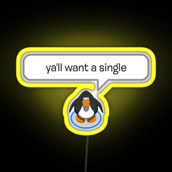 Korn Club Penguin RGB Neon Sign