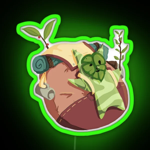 Korok With A Bag RGB Neon Sign