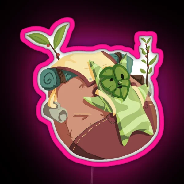 Korok With A Bag RGB Neon Sign