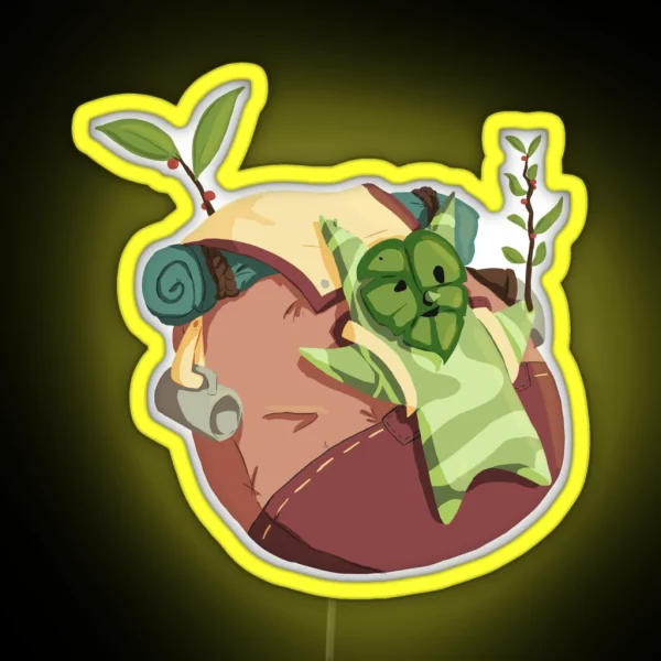 Korok With A Bag RGB Neon Sign