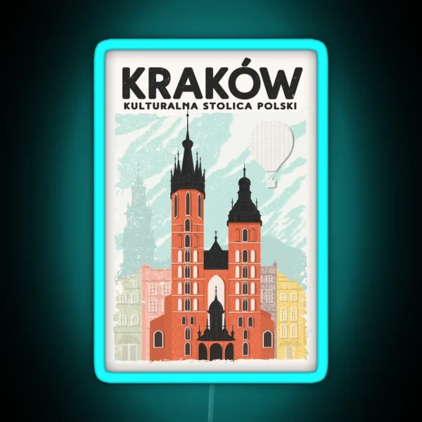 Krakow Kulturalna Stolica Polski RGB Neon Sign