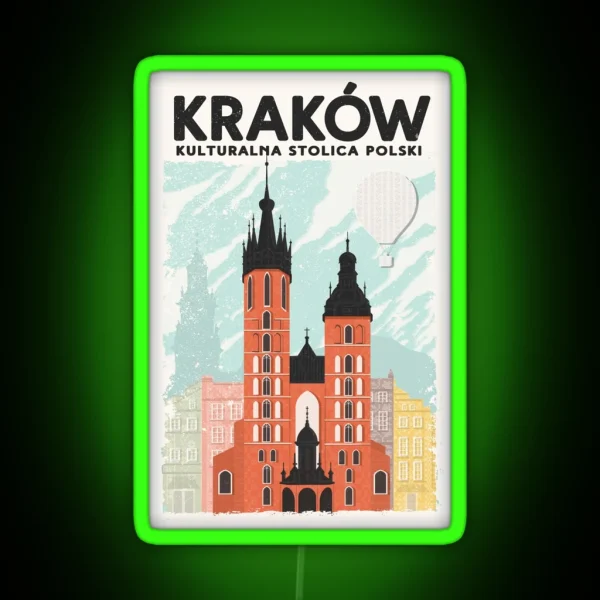 Krakow Kulturalna Stolica Polski RGB Neon Sign