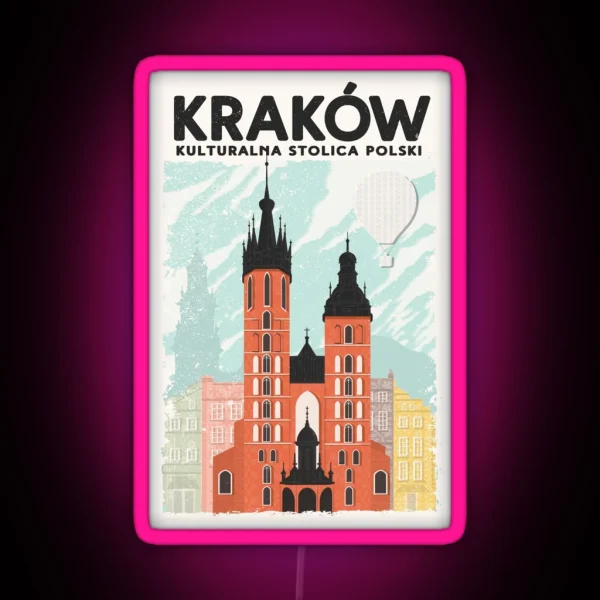 Krakow Kulturalna Stolica Polski RGB Neon Sign