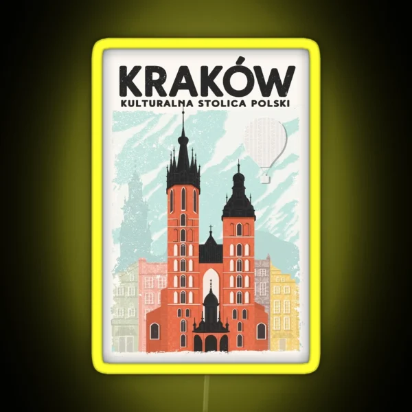 Krakow Kulturalna Stolica Polski RGB Neon Sign