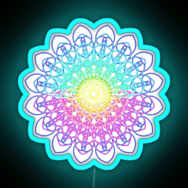 Krysthl Spiral Octave Flower RGB Neon Sign
