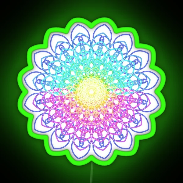 Krysthl Spiral Octave Flower RGB Neon Sign