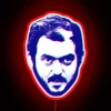 Kubrick-inspired cinematic lighting art in vibrant RGB neon glow effect