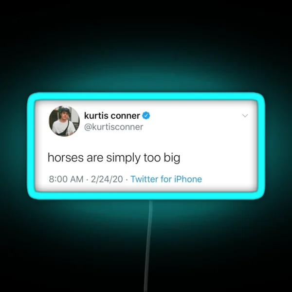 Kurtis Conner Tweet Led RGB Neon Sign