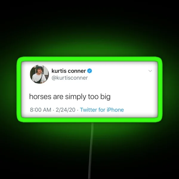 Kurtis Conner Tweet Led RGB Neon Sign