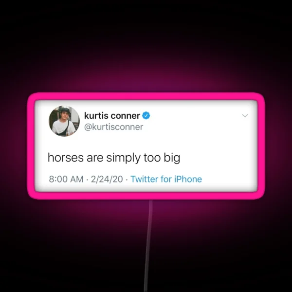 Kurtis Conner Tweet Led RGB Neon Sign