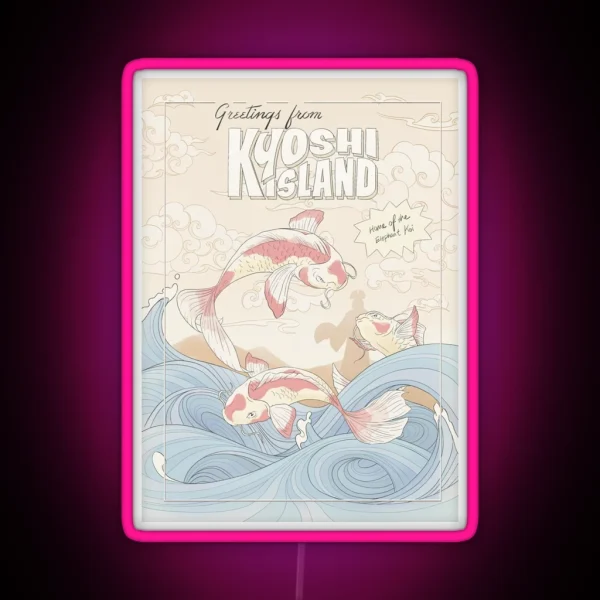 Kyoshi Island Travel Poster RGB Neon Sign