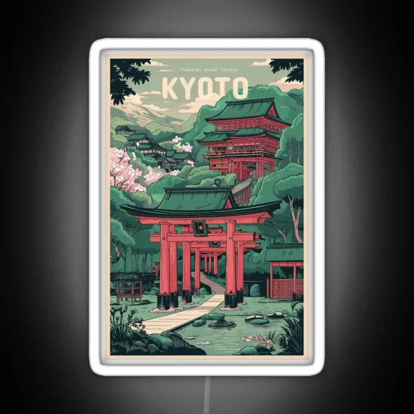 Kyoto Travel Vintage RGB Neon Sign