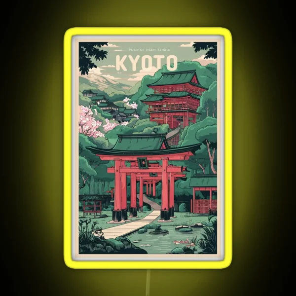 Kyoto Travel Vintage RGB Neon Sign