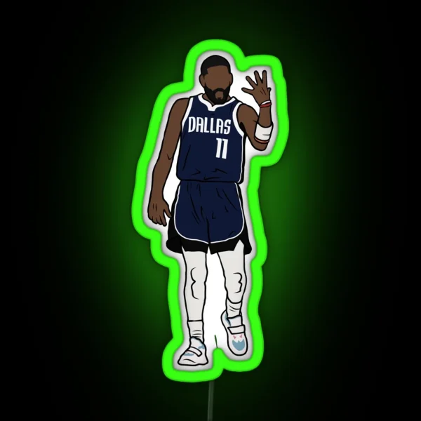 Kyrie Irving Left Hand Celebration RGB Neon Sign