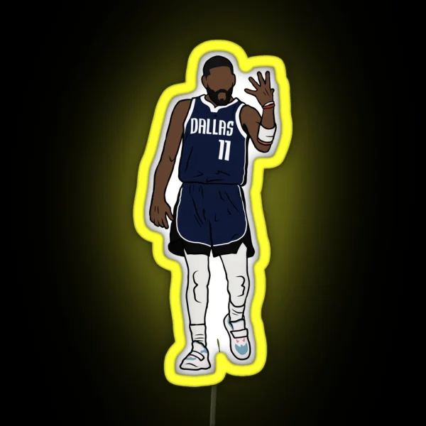 Kyrie Irving Left Hand Celebration RGB Neon Sign