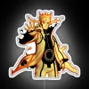 Naruto's powerful demon mode symbolized in vibrant neon light signage