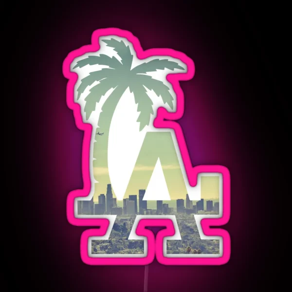LA RGB Neon Sign